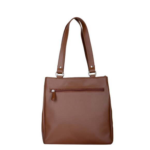 Printed Leather Shoulder Tote Bag for Women – Top Handle Handbag Purse Work - Picture 9 of 9